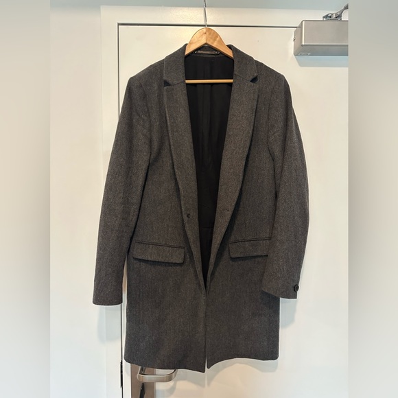 ALL SAINTS Fido Wool Blend Overcoat Sz 38 NWT - Picture 6 of 10